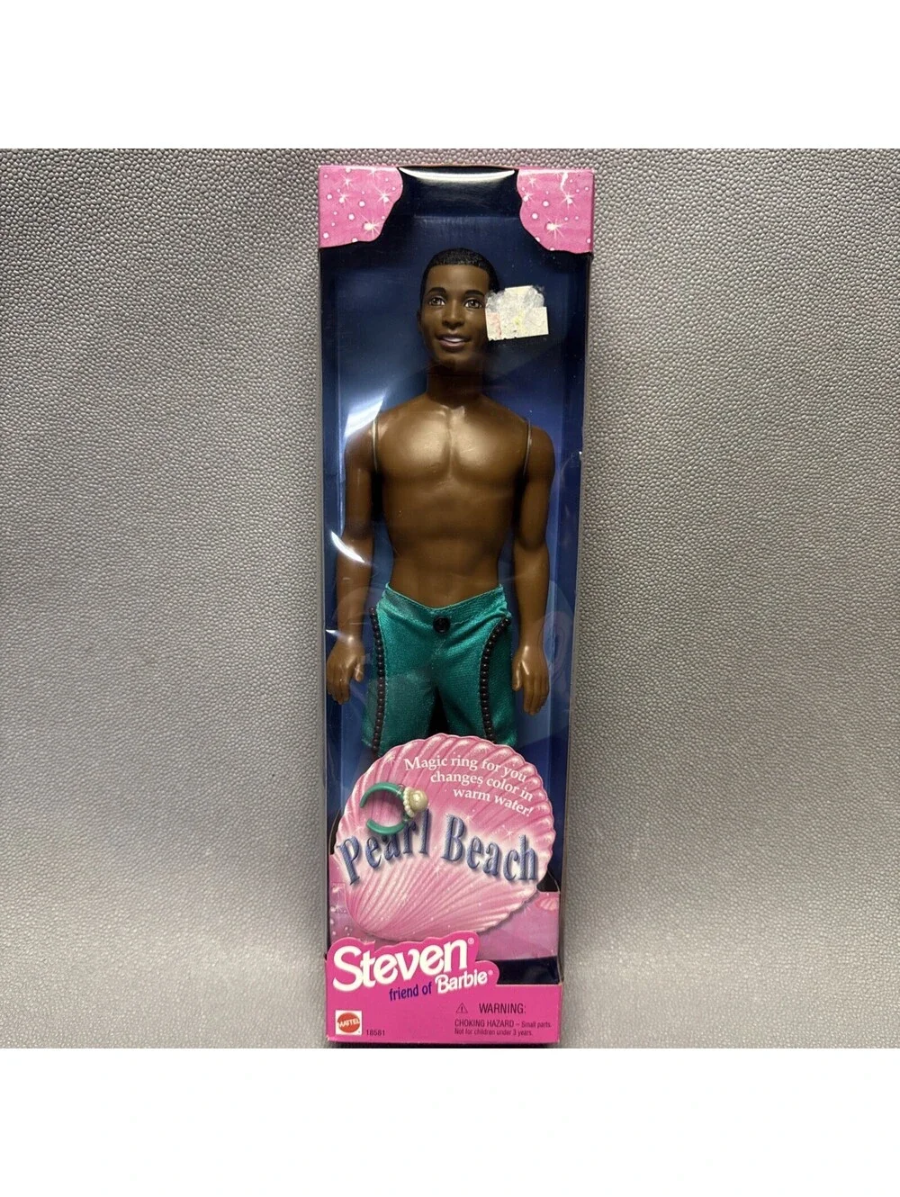 Vintage 1997 Mattel Pearl Beach Steven Friend of Barbie NRFB 18581 With Ring
